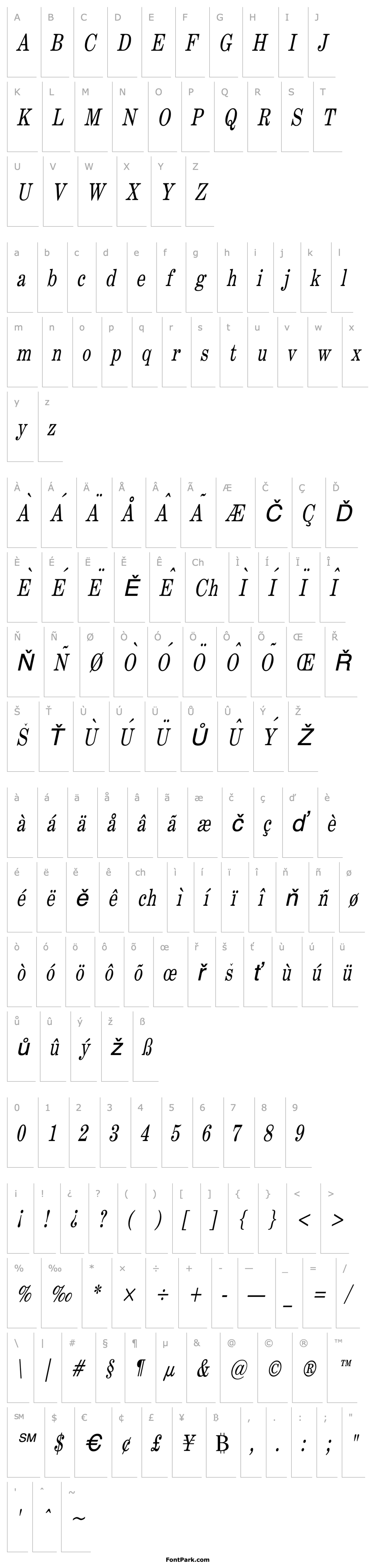 Přehled Annual Thin Italic