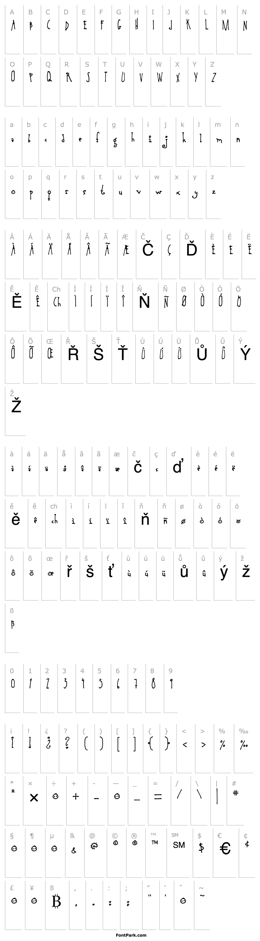 Overview AnotherHandFont