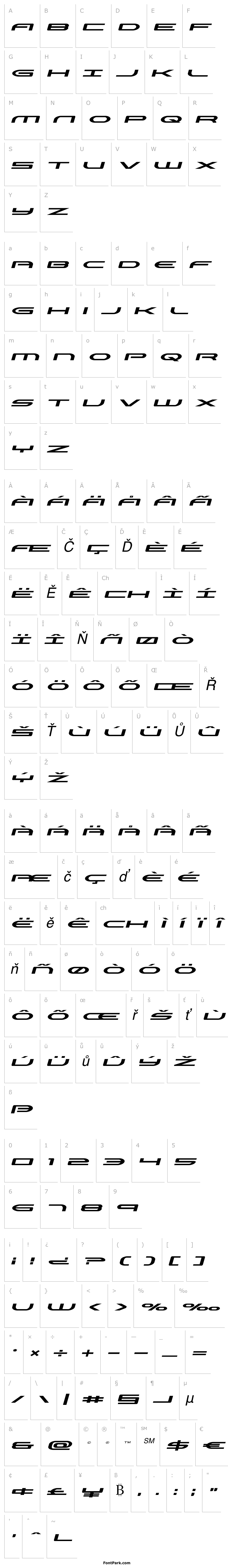 Overview Antietam Extra-Expanded Italic