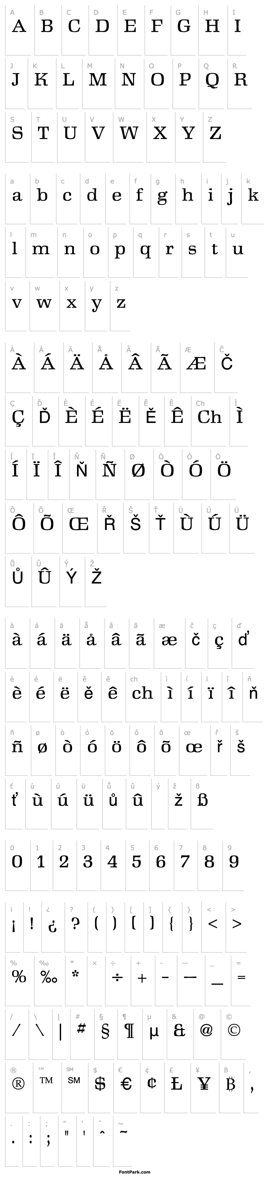 Overview Antikva Regular