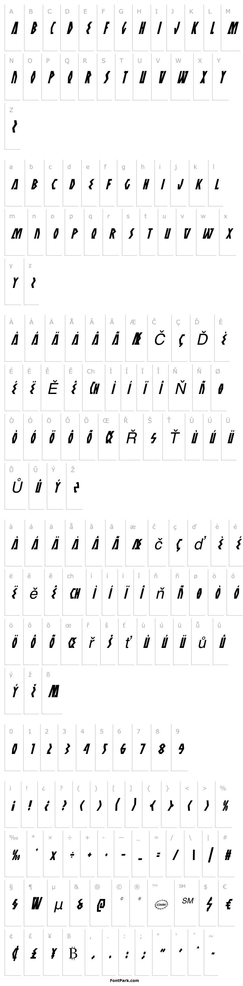 Přehled Antikythera Condensed Italic