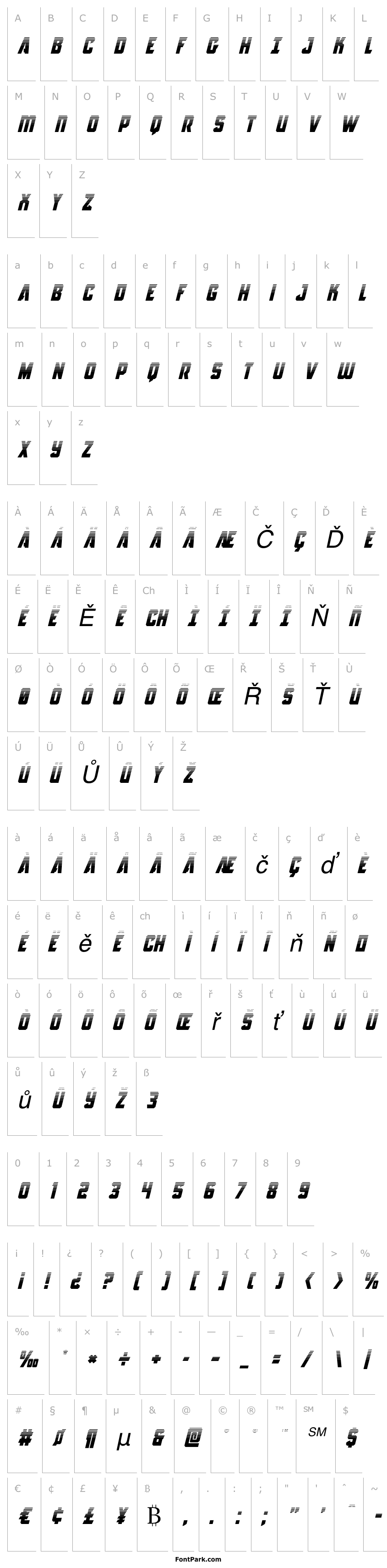 Přehled Antilles Halftone Italic