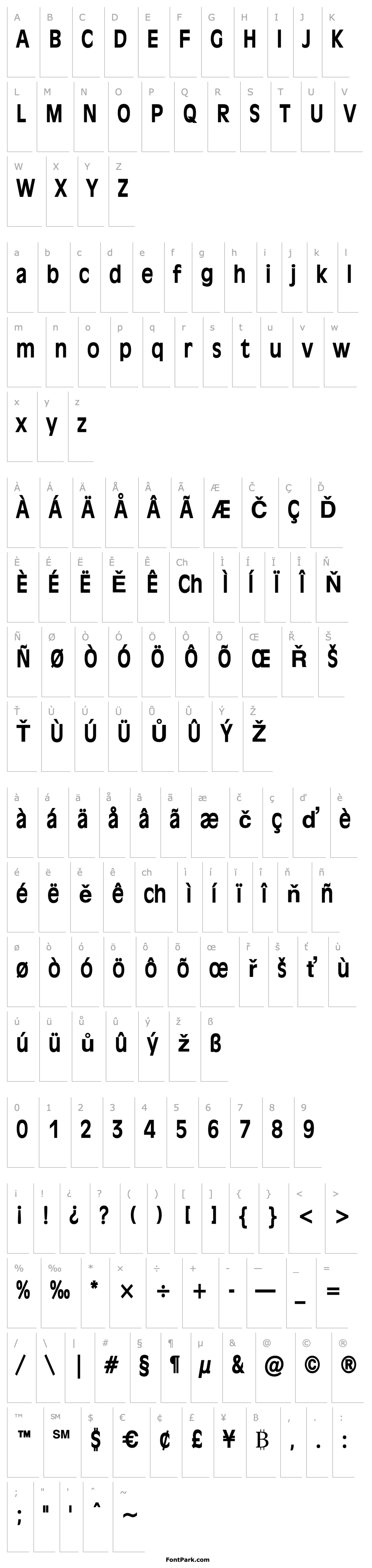 Overview Antiqua 101 Condensed Bold