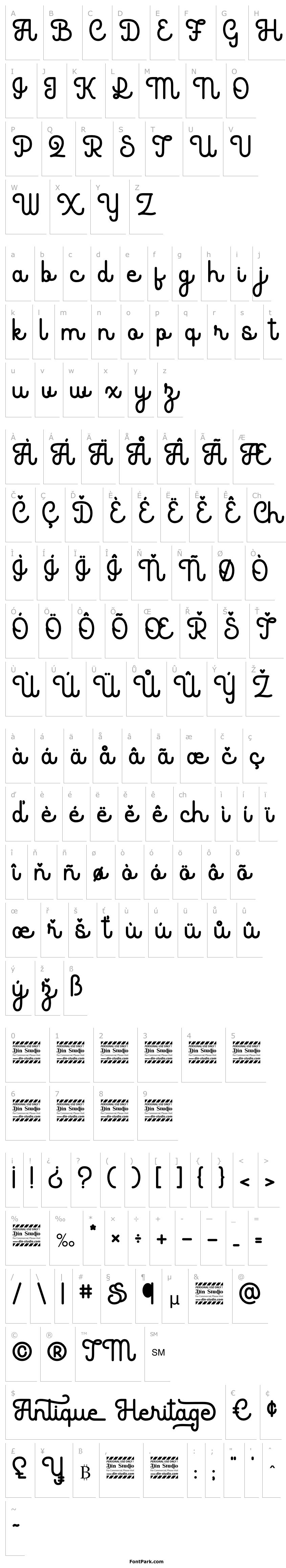 Přehled Antique Heritage Personal use Regular