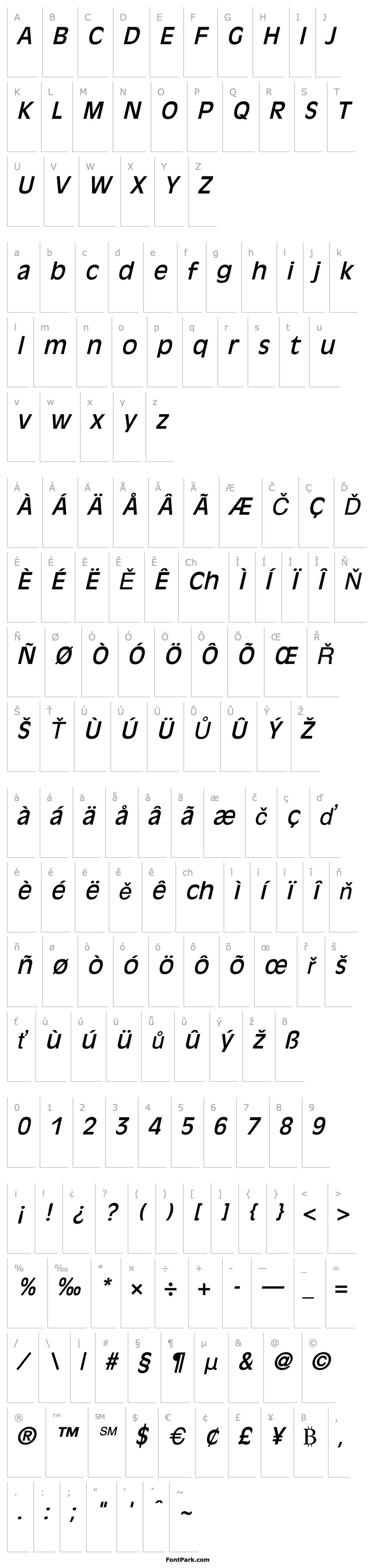 Overview Antique Ovation Italic