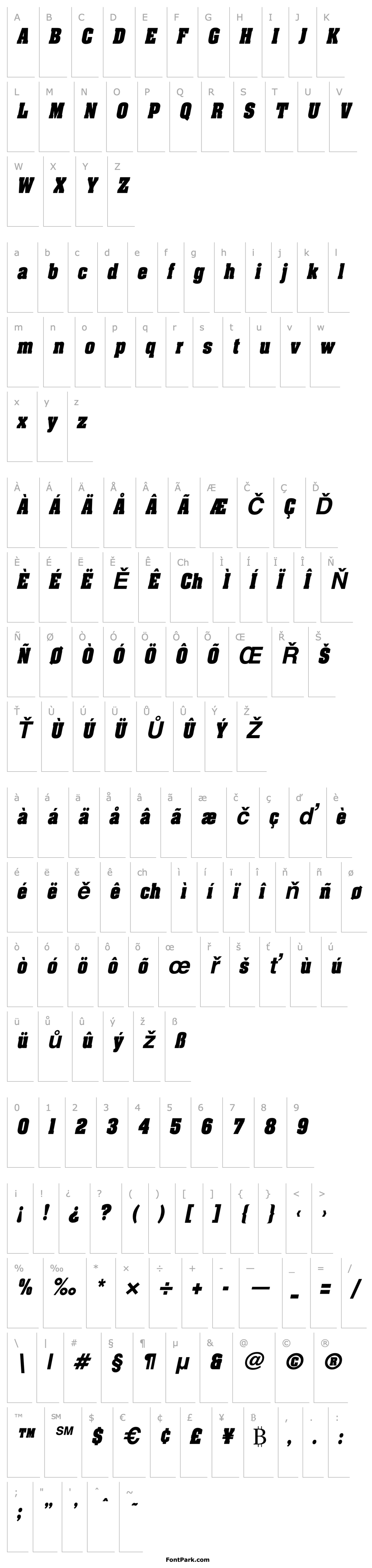 Přehled ApexCondensed Oblique