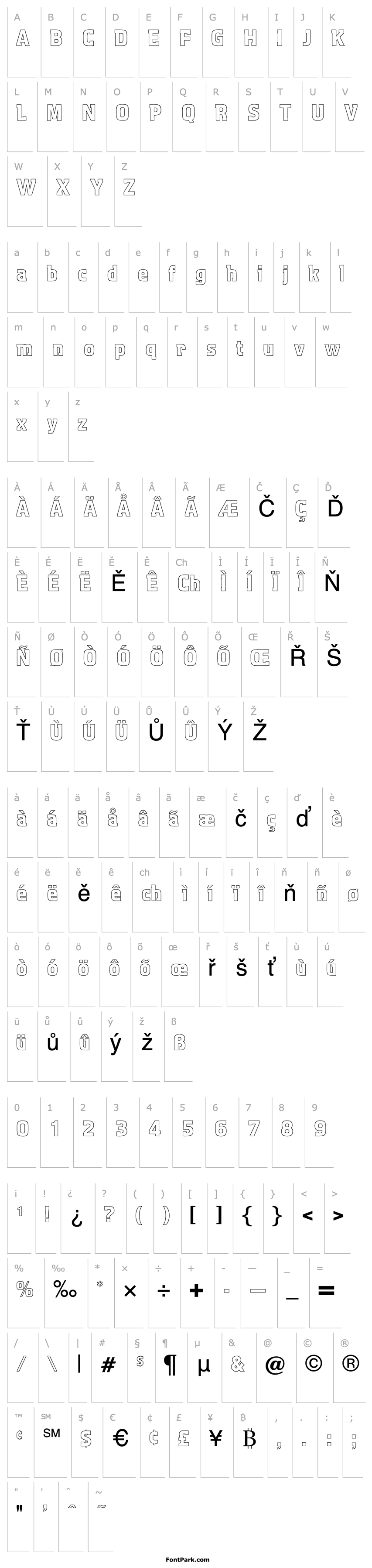 Přehled AquariusOutline-Regular DB