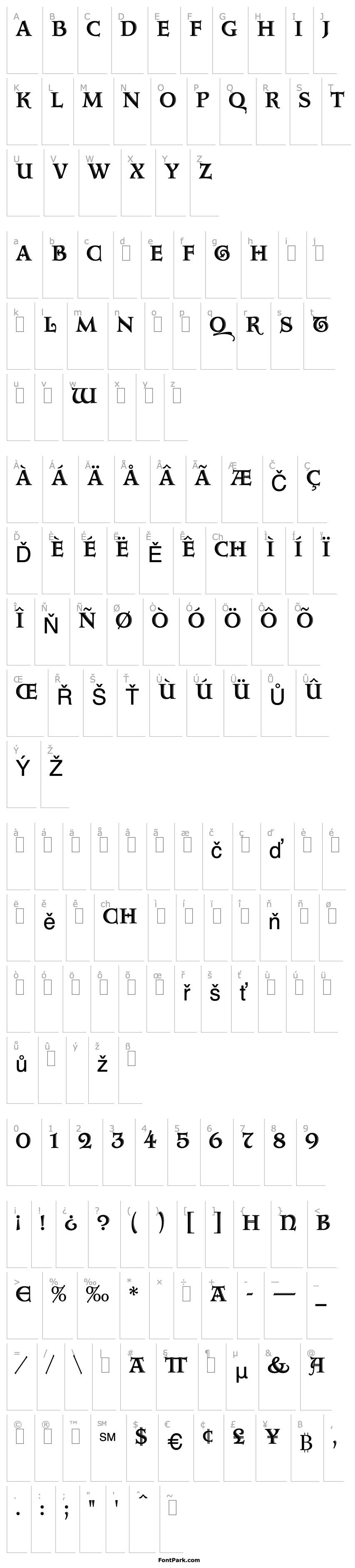 Přehled Aquitaine Initials LET Plain:1.0