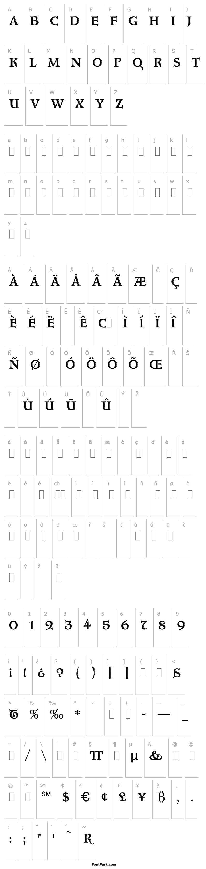 Overview AquitaineInitialsPlain