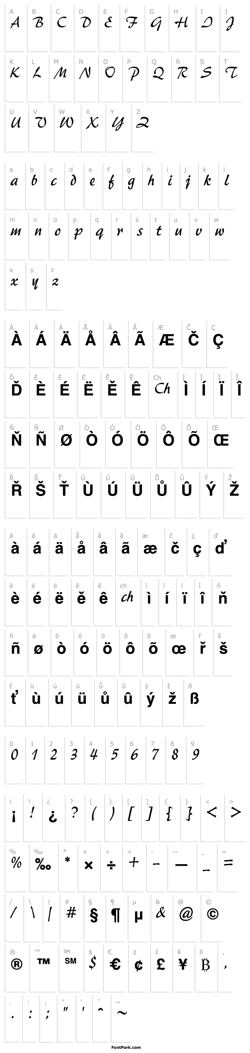 Přehled AR Script3 Bold