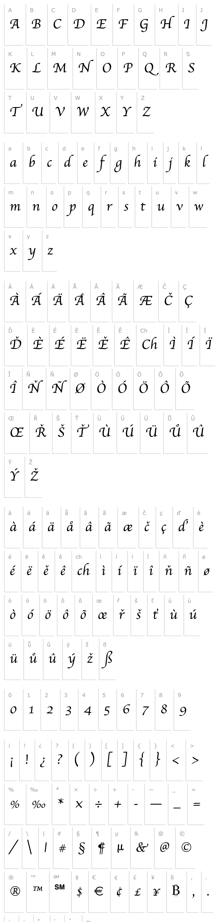 Přehled Arabic 11 BT Bold