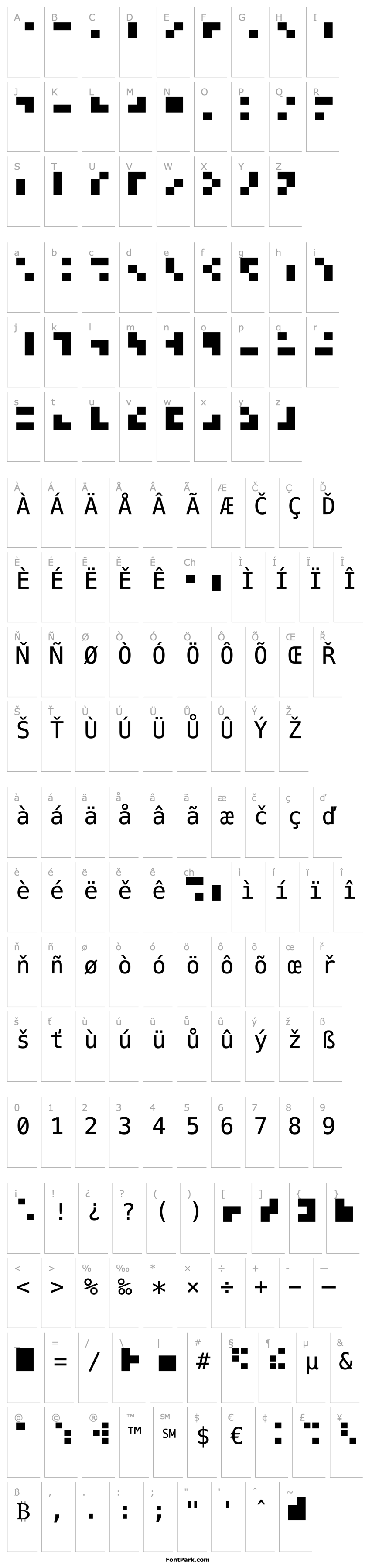 Overview Arial Alternative Symbol