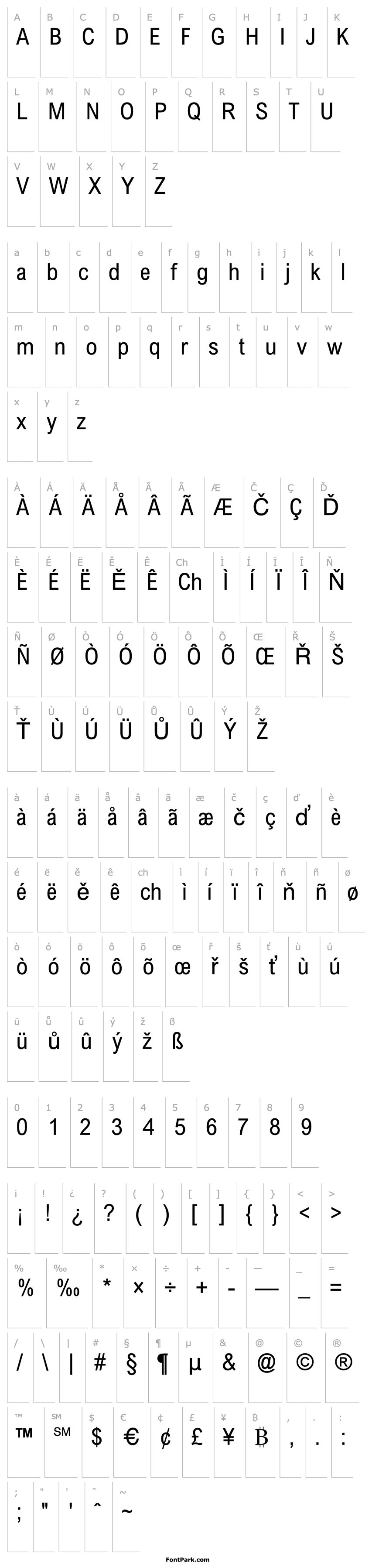 Overview Arial MT Condensed