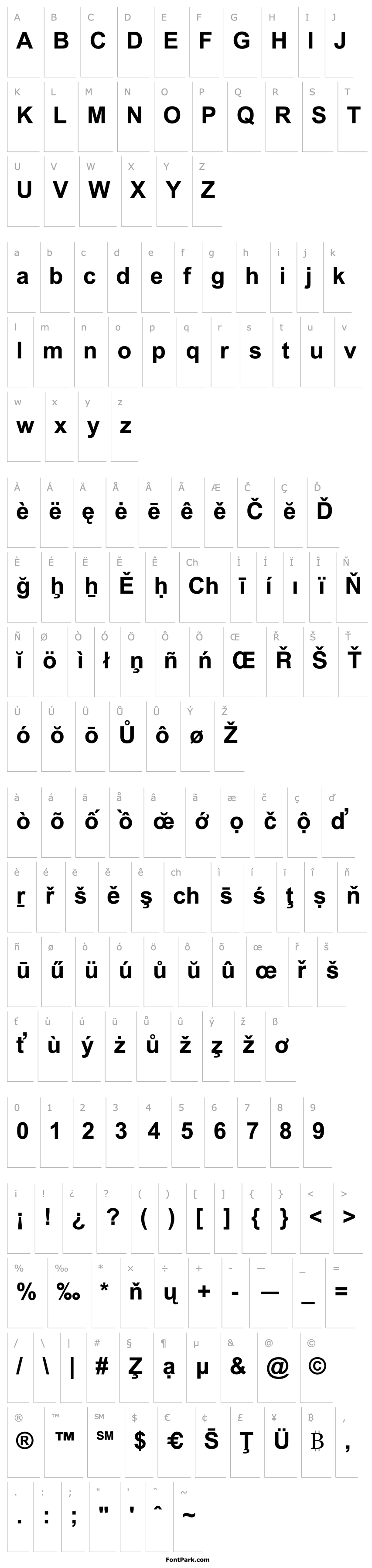 Overview Arial Special G1 Bold