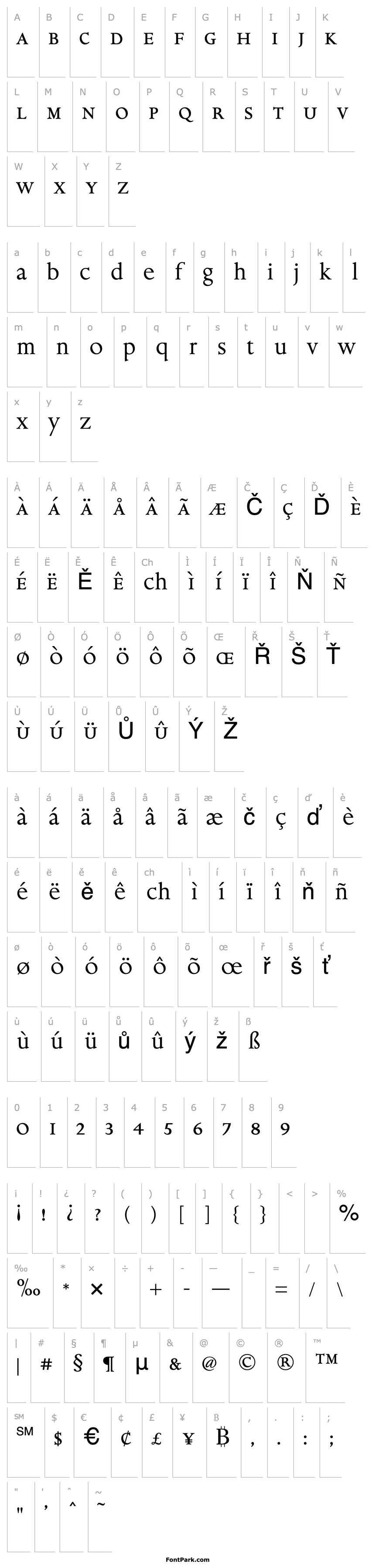 Overview Aries-RomanSmallCapLowerCase