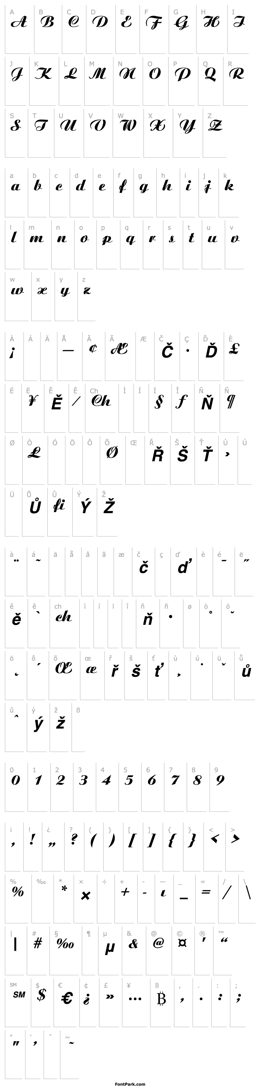 Overview Ariston Extra Bold Italic