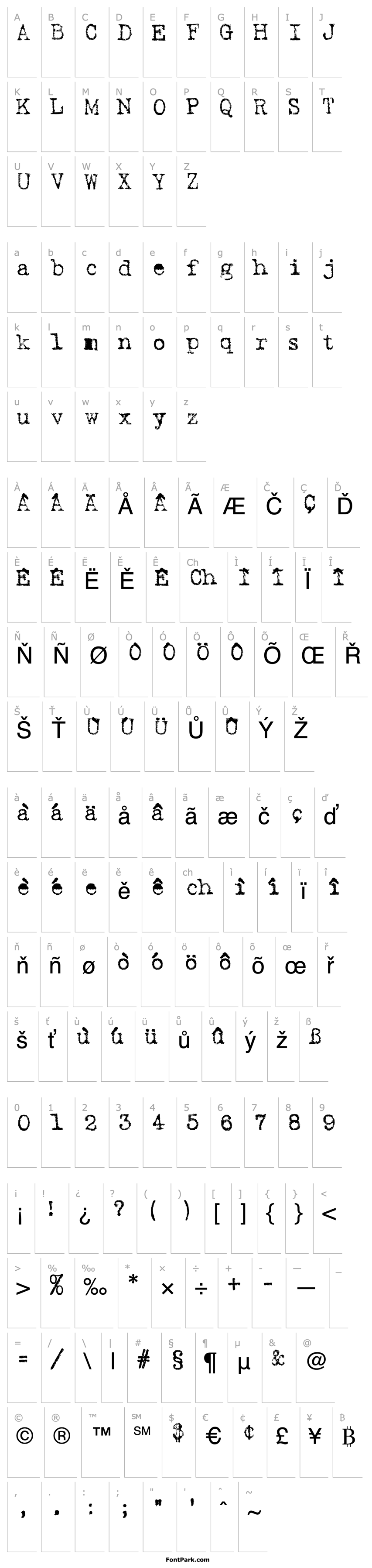 Overview Armenschrift