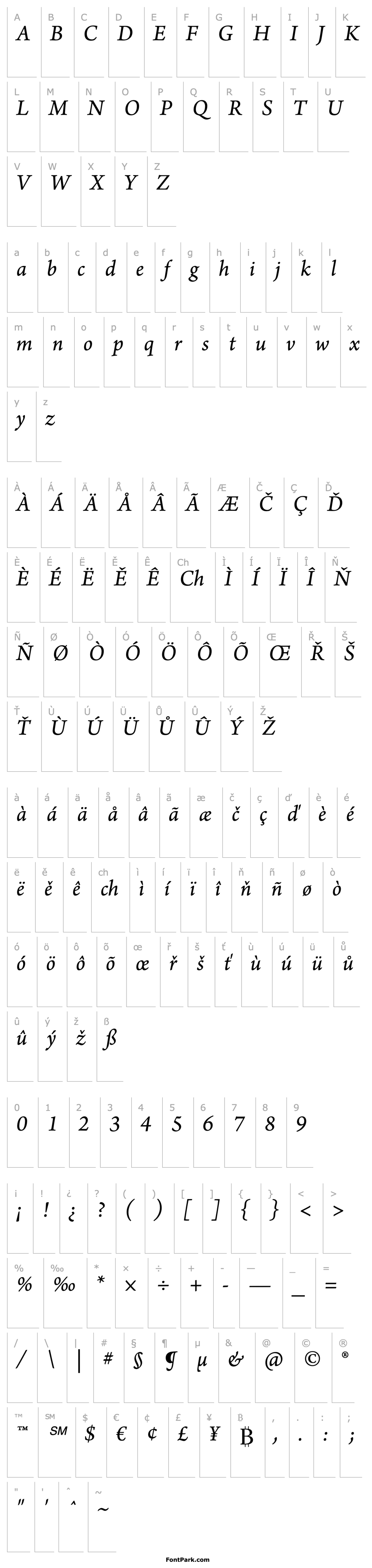 Overview ArnoPro-Italic