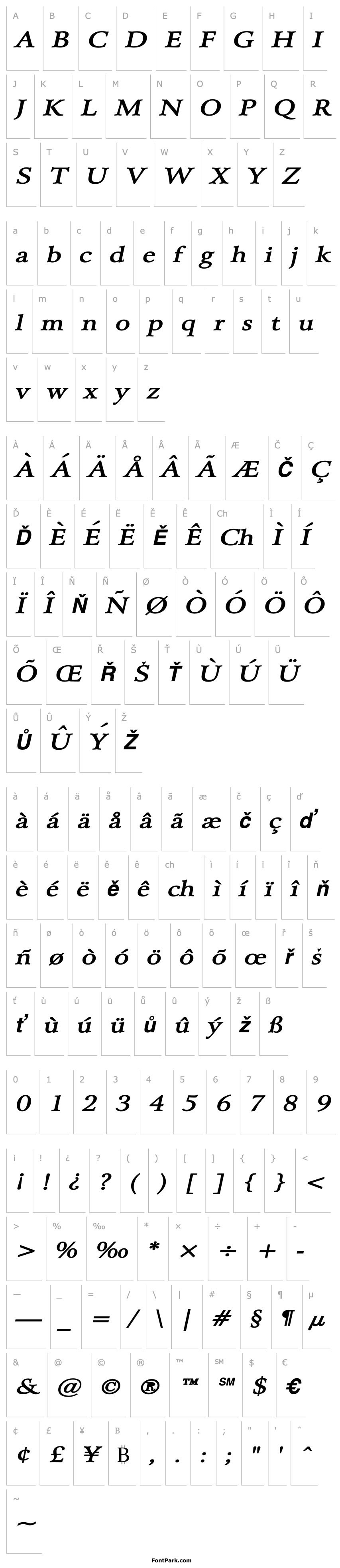 Overview Array Wide BoldItalic