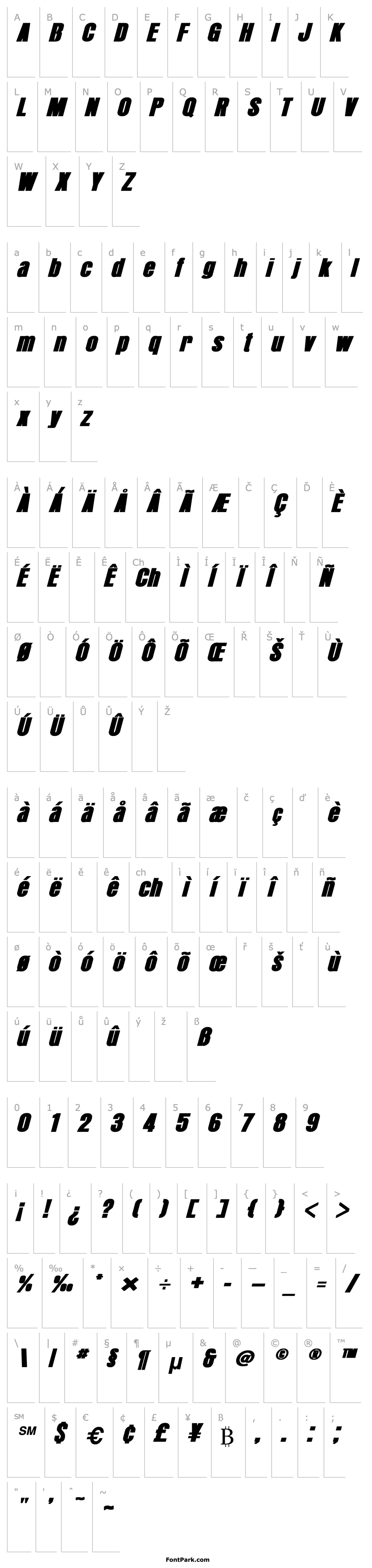 Overview Arroyo Bold Italic