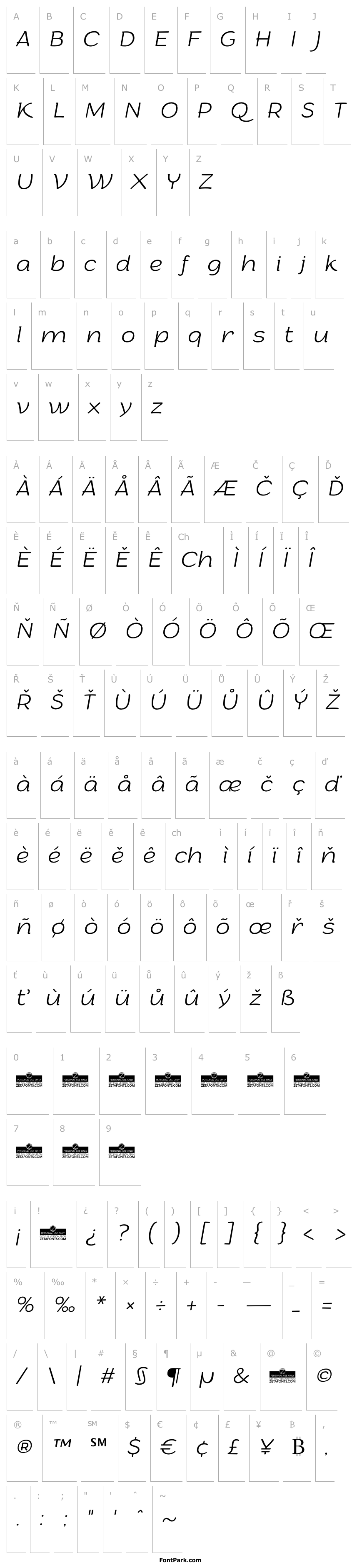 Přehled Arturo Trial ExtraLight Italic