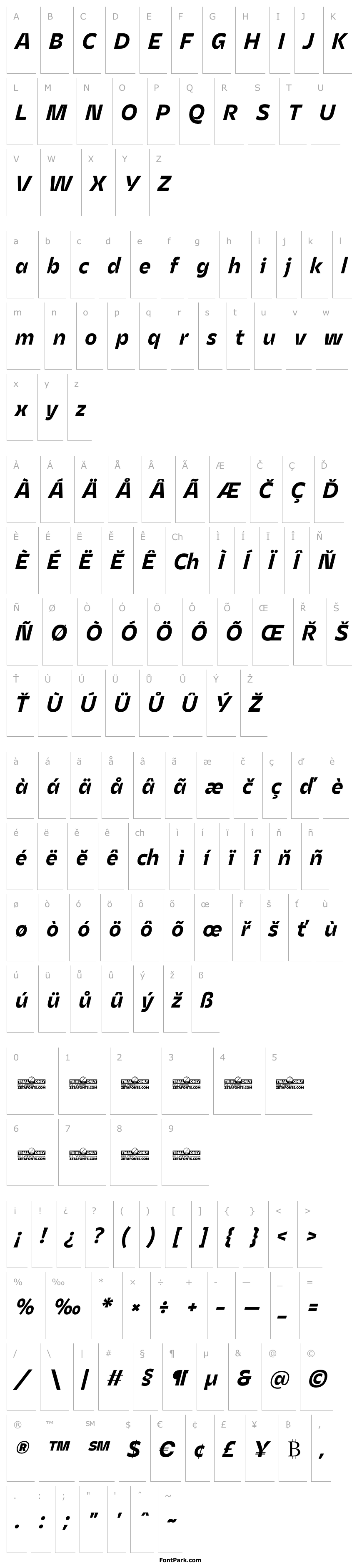 Přehled Asgard Trial Bold Italic