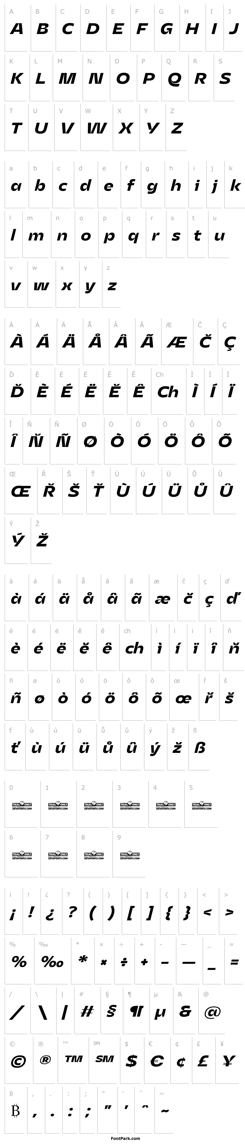 Přehled Asgard Trial Fit Bold Italic