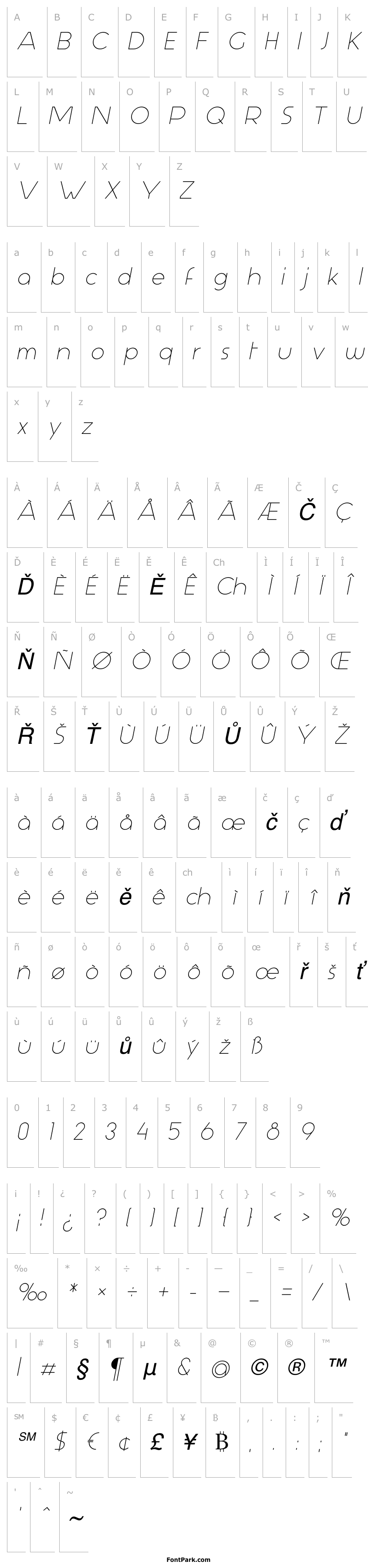 Overview Aspergit Italic