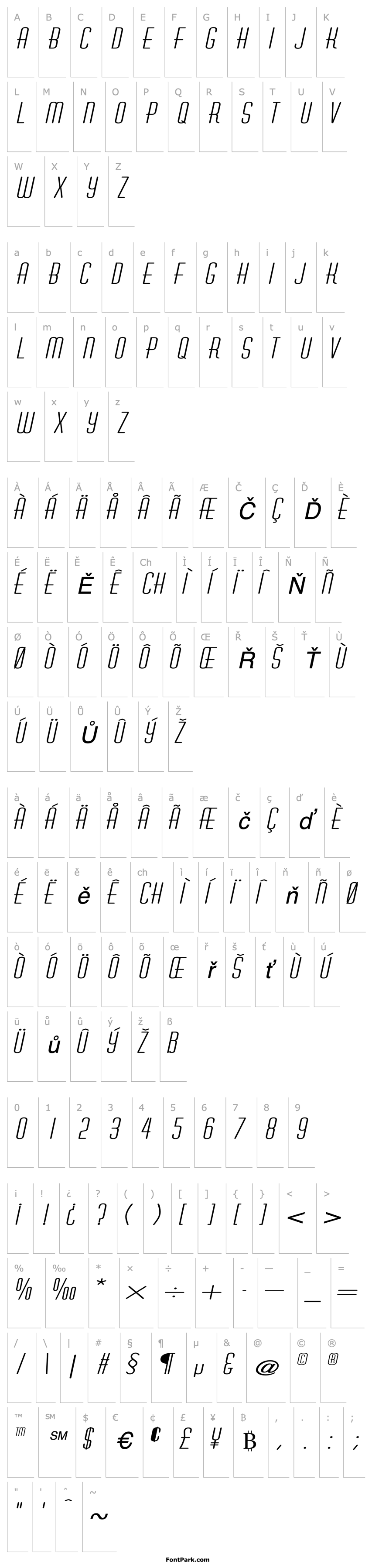 Přehled AstaireExtended Italic