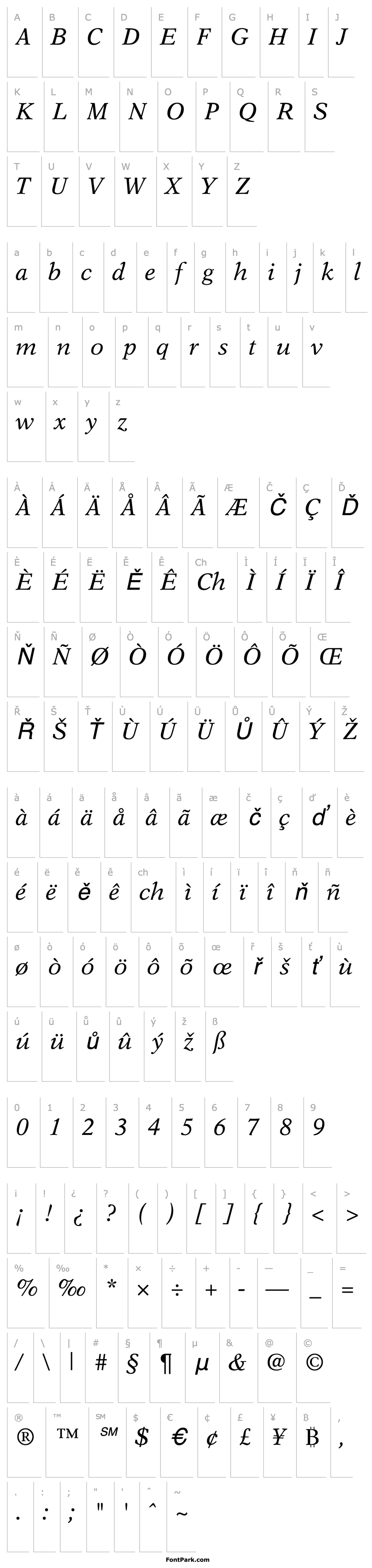 Overview AsterNova-RegularItalic