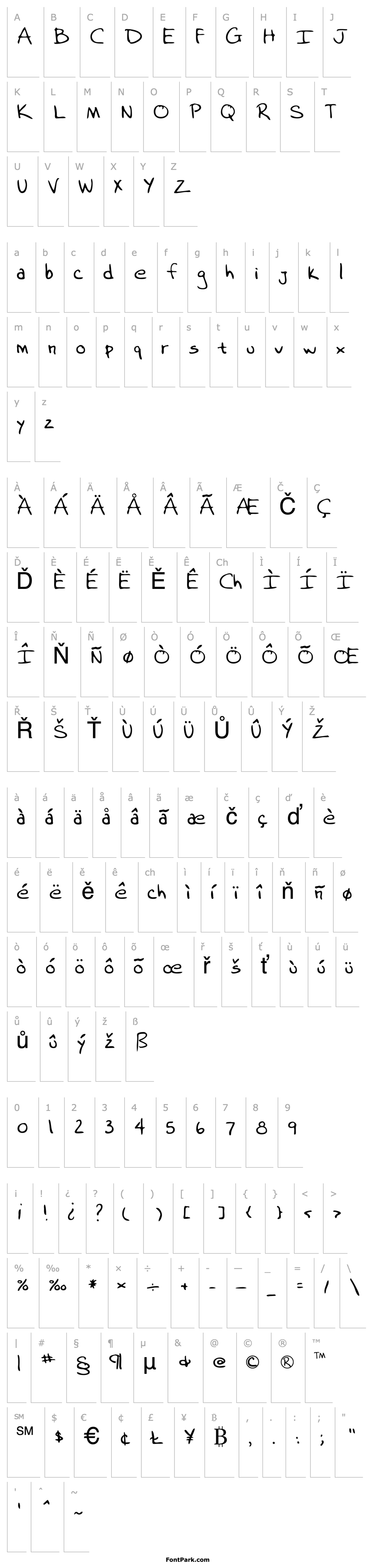 Overview AstersHand Regular