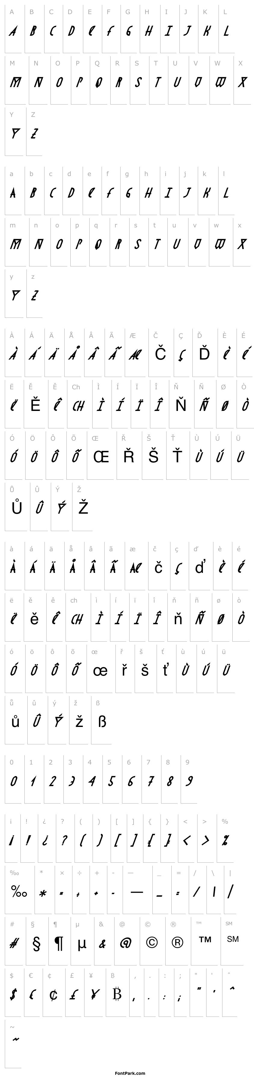 Přehled AstronmicaBoldItalic