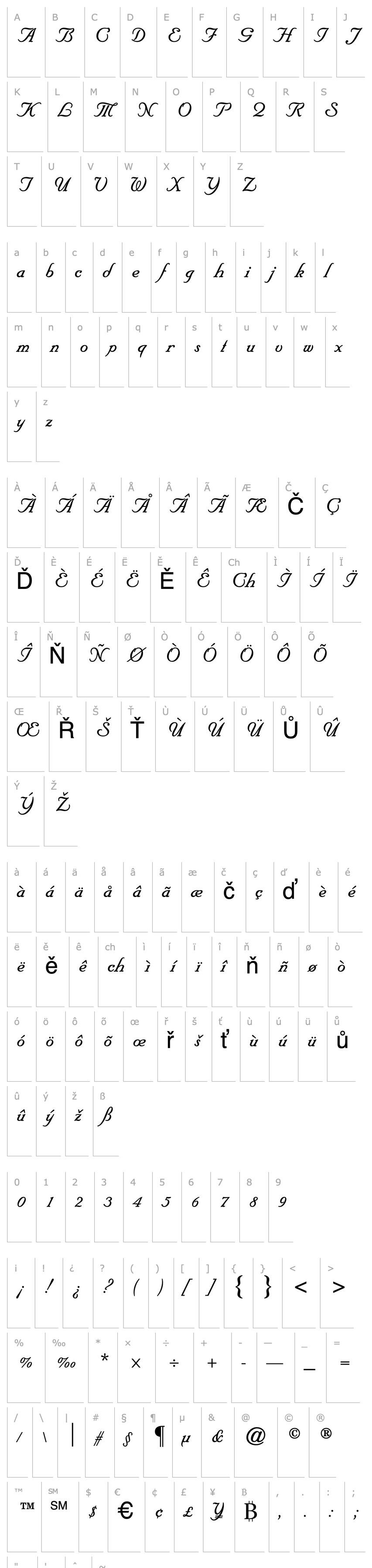 Přehled AT Floridian Script