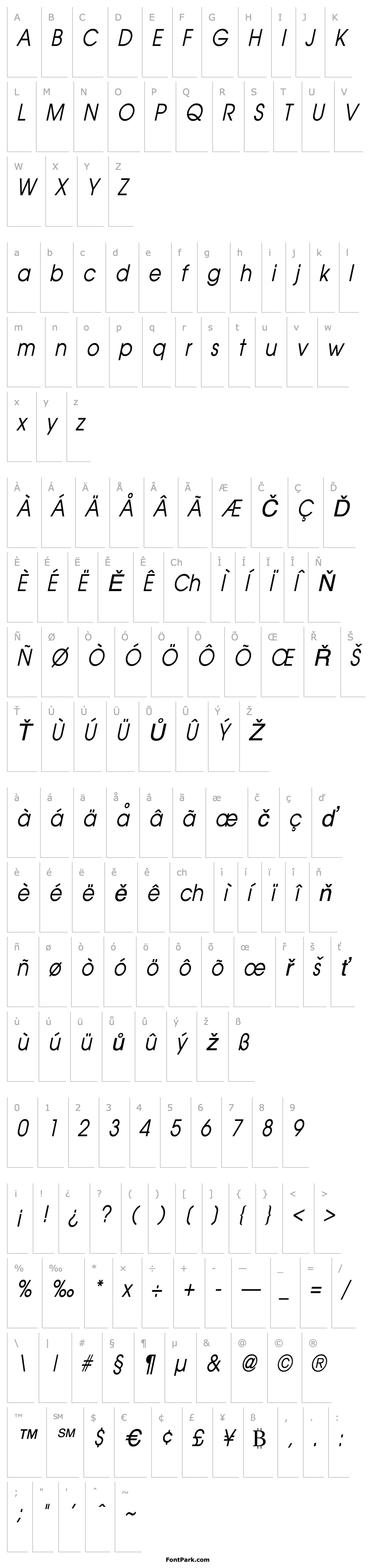 Overview Atilla Condensed Italic