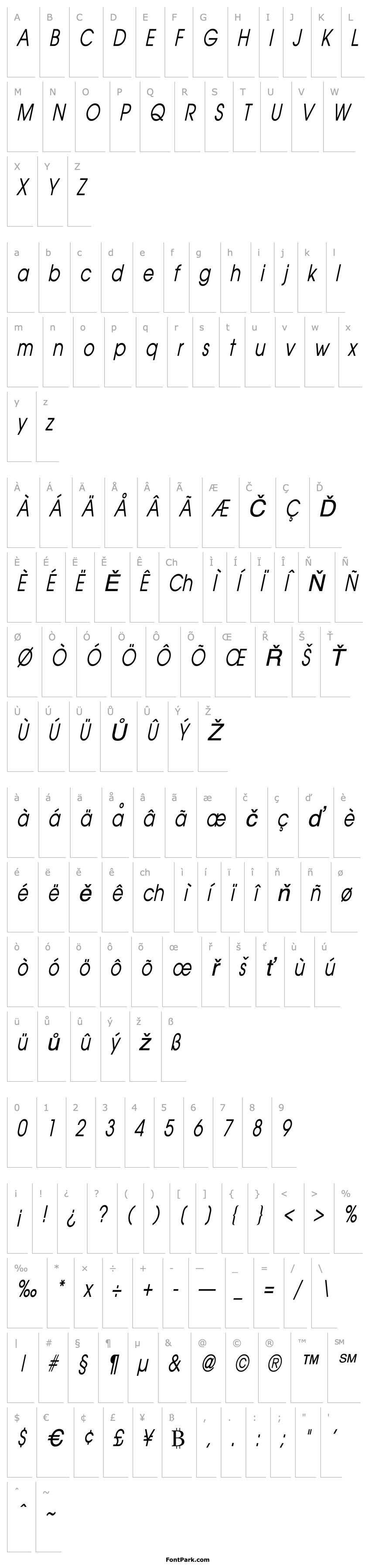 Přehled Atilla Thin Italic