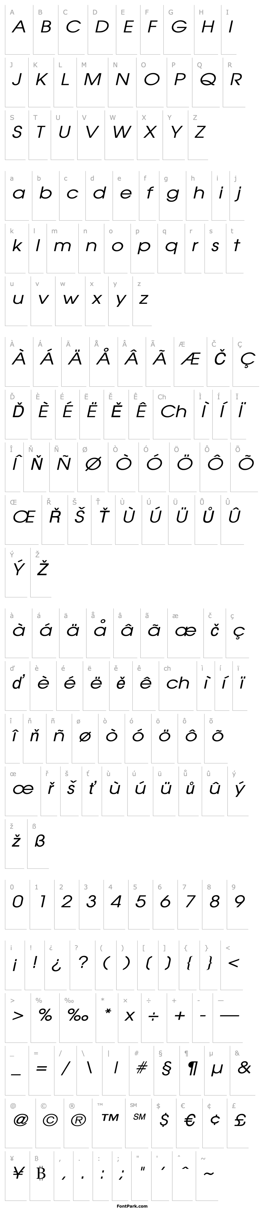 Overview Atilla Wide Italic