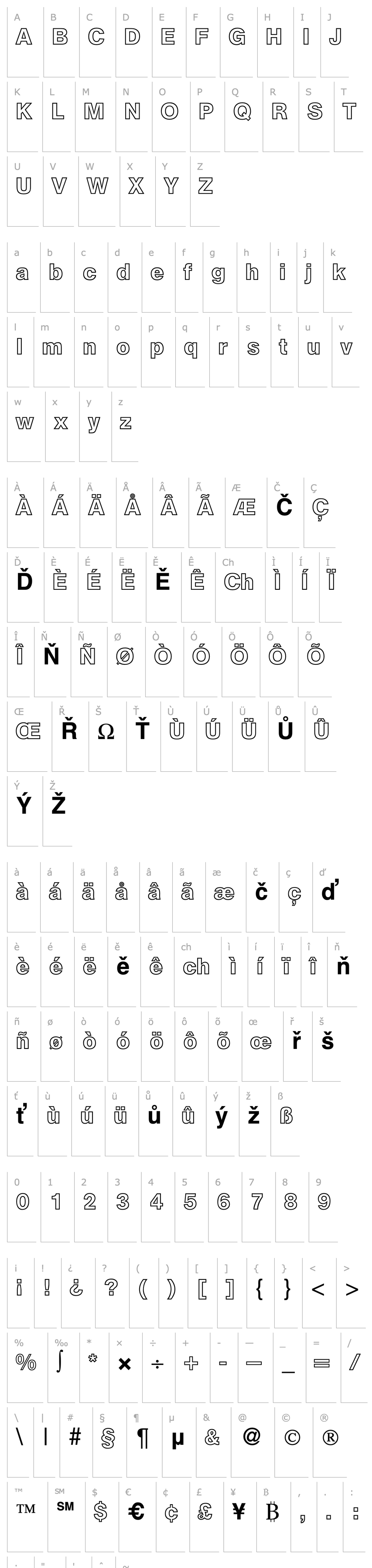 Přehled AtkinsOutline-Bold