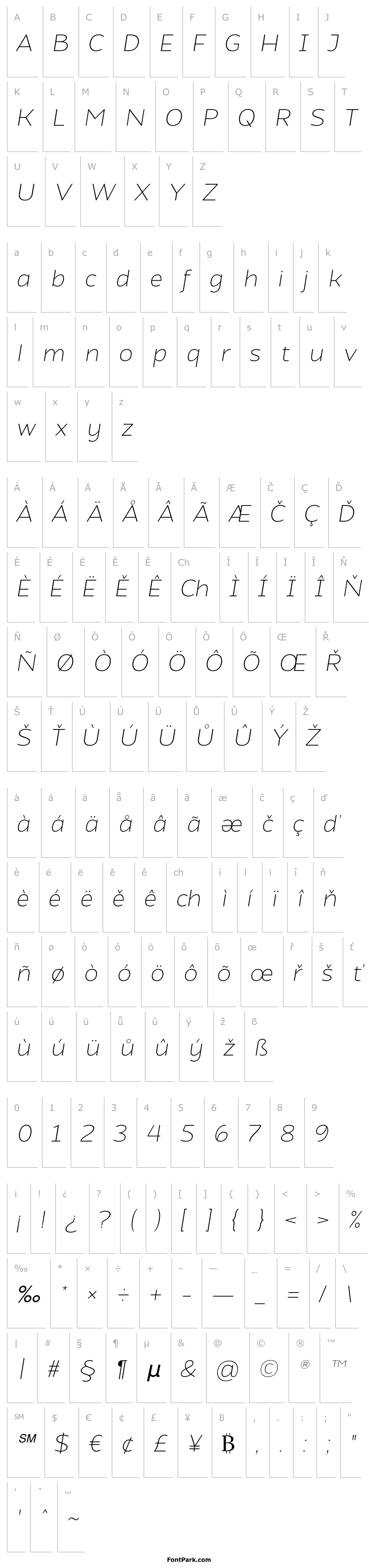 Overview Atozimple ExtraLight Italic