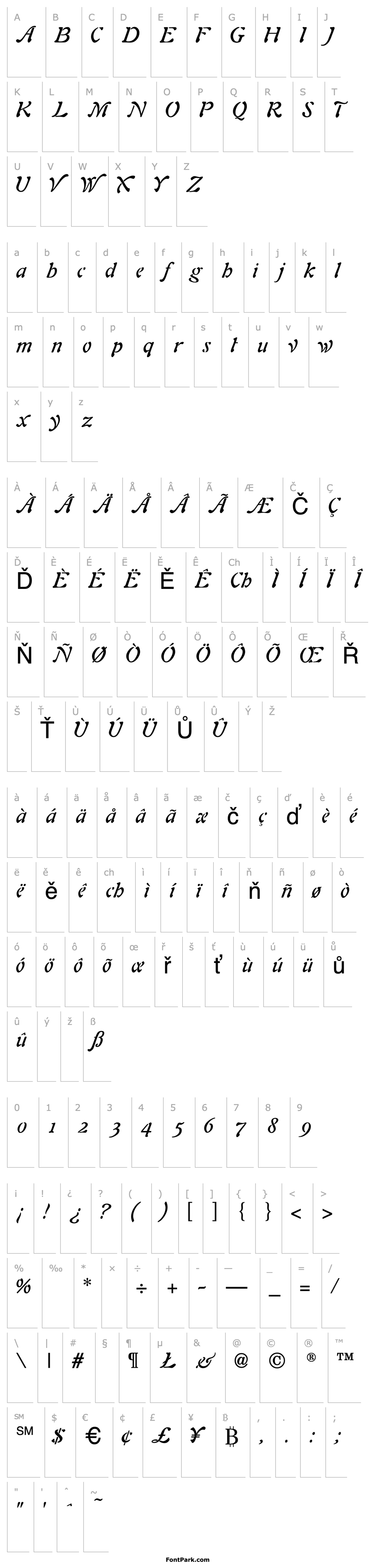 Přehled Auriol Italic Normal