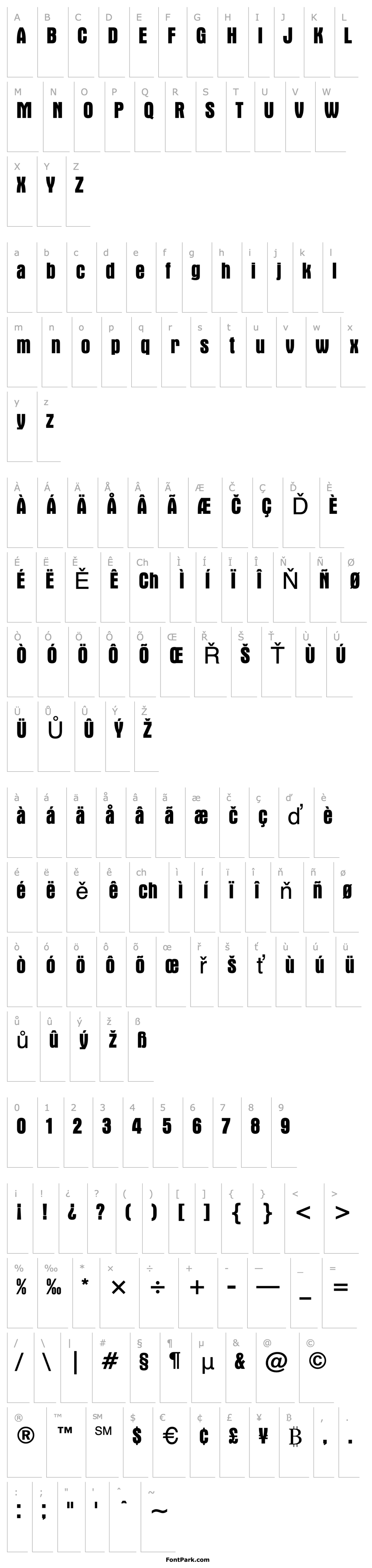 Přehled Aurora Bold Condensed BT