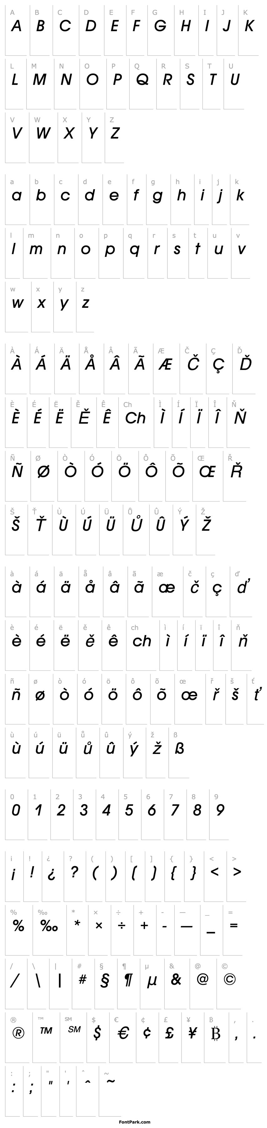 Overview AvalonTwo Italic