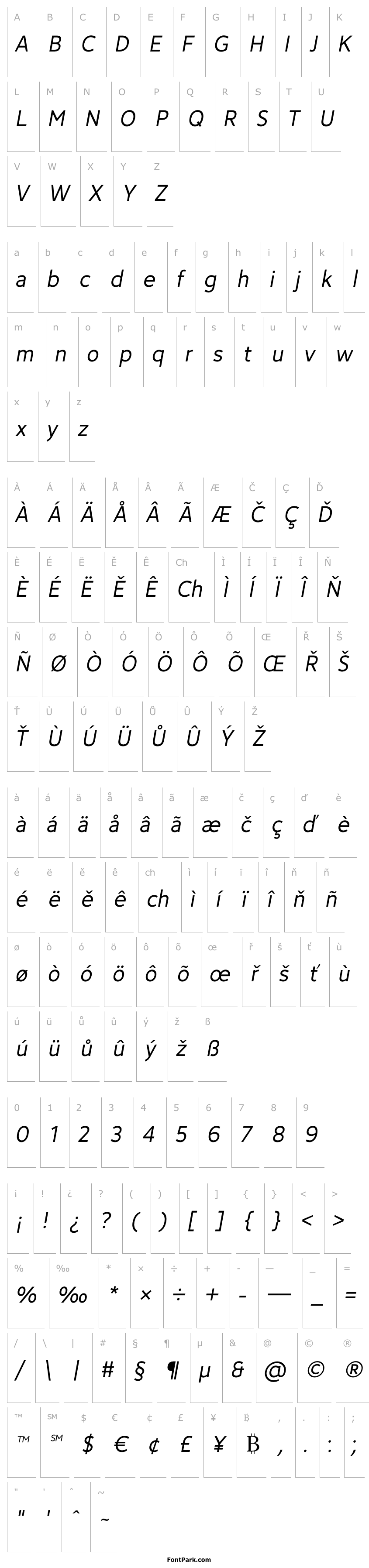 Přehled Avancement 2020 Italic