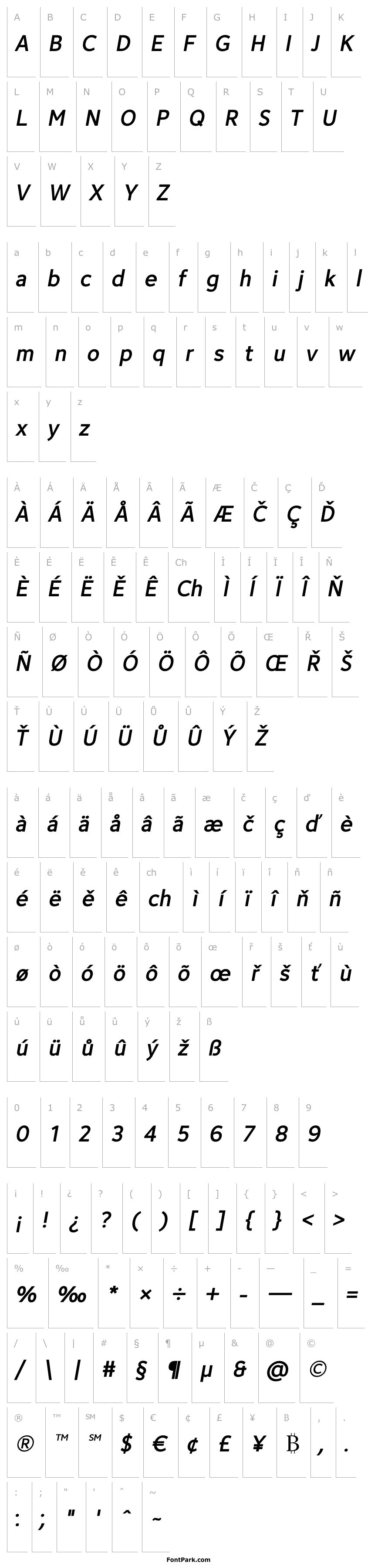 Overview Avancement 2020 Medium Italic