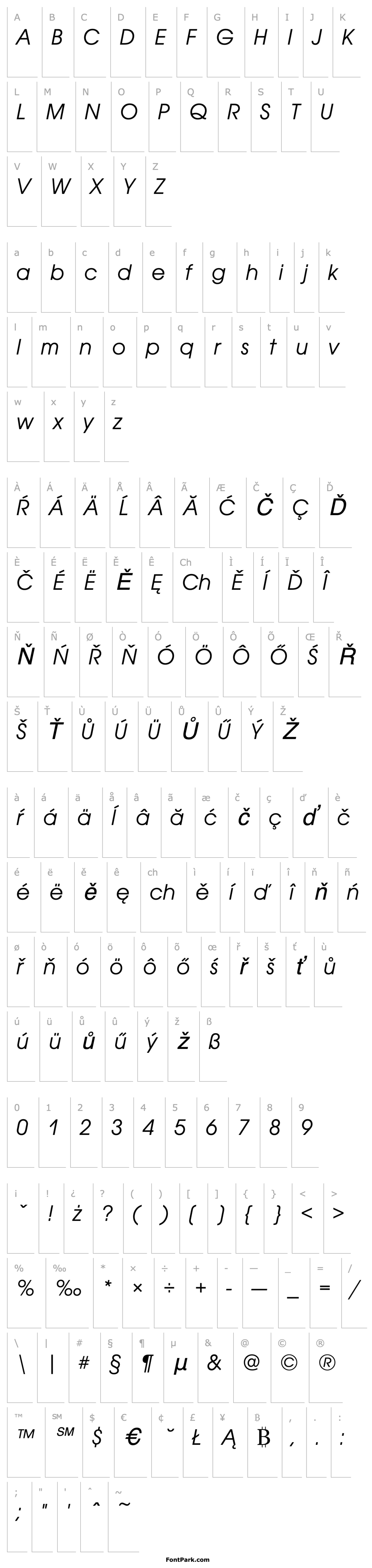 Overview AvantGarGotItcTEE Italic