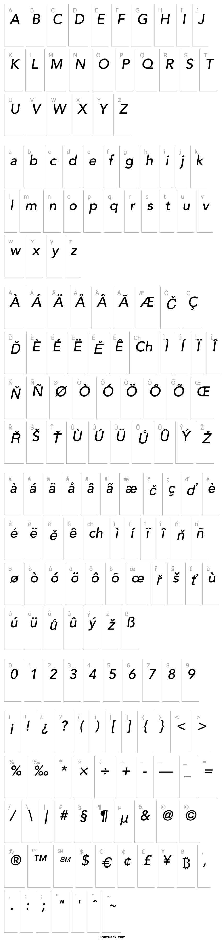 Overview Avenir65-Medium Oblique