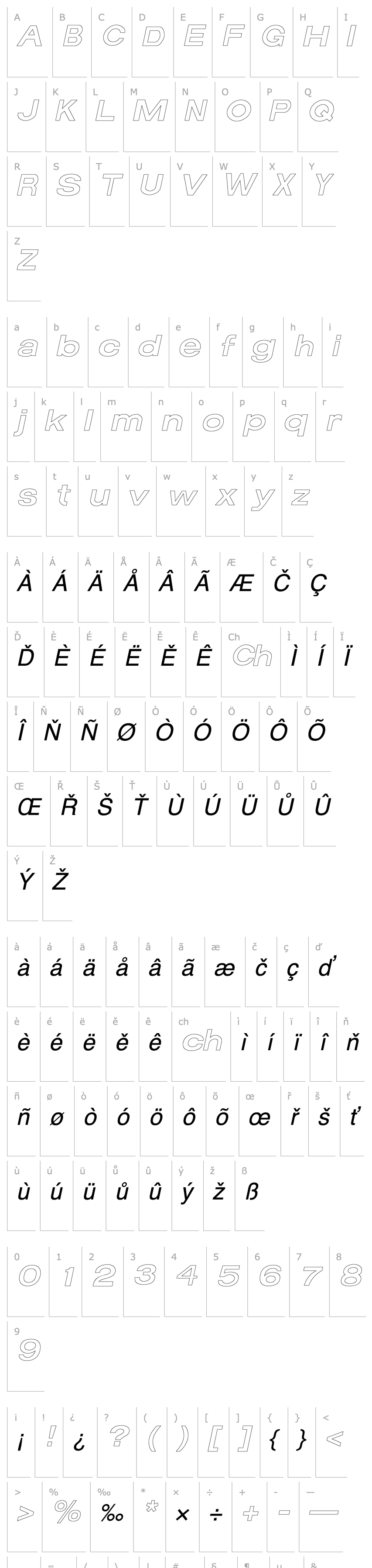 Overview AverageOutline Italic