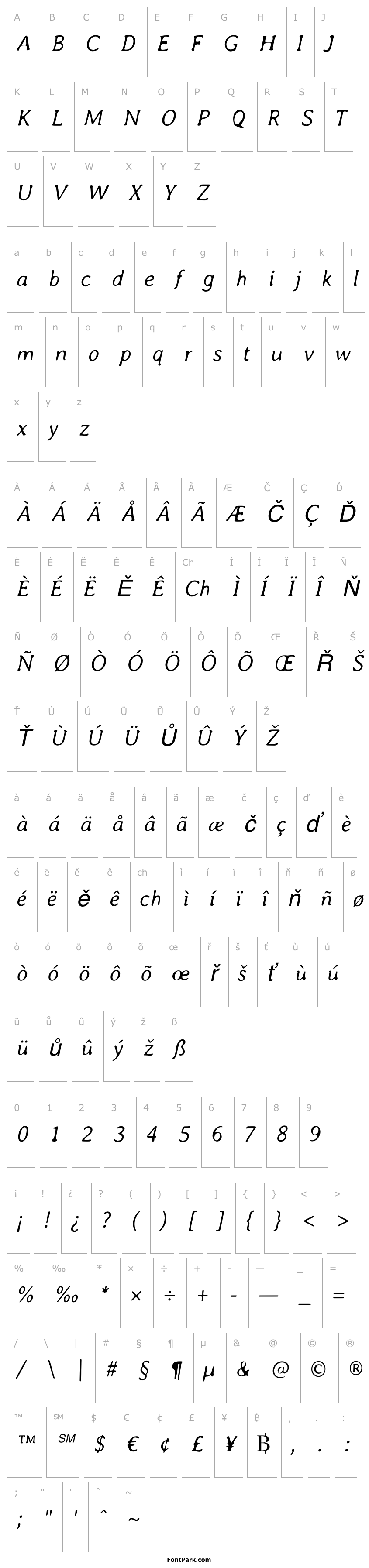 Přehled Averia-LightItalic