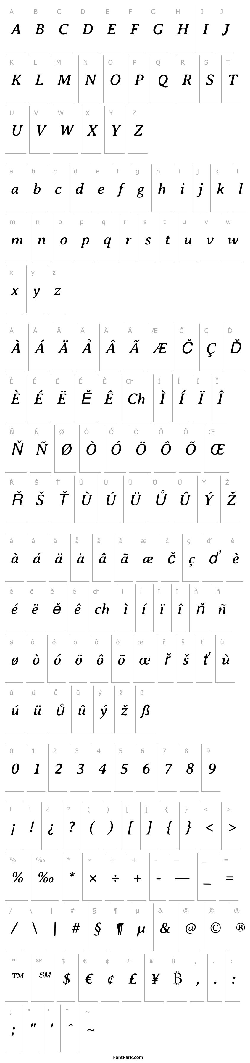 Overview AveriaSerif-Italic