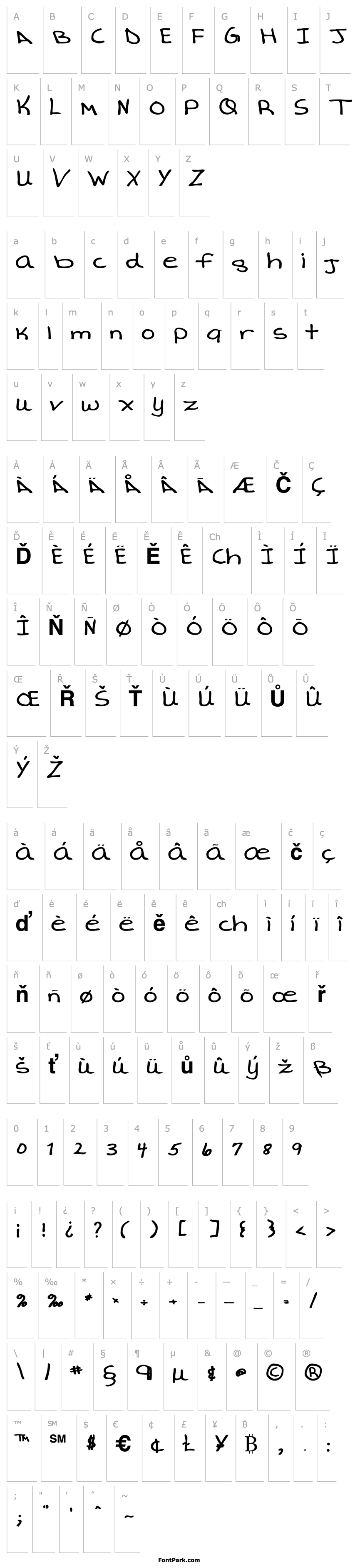 Overview AverysHand Bold