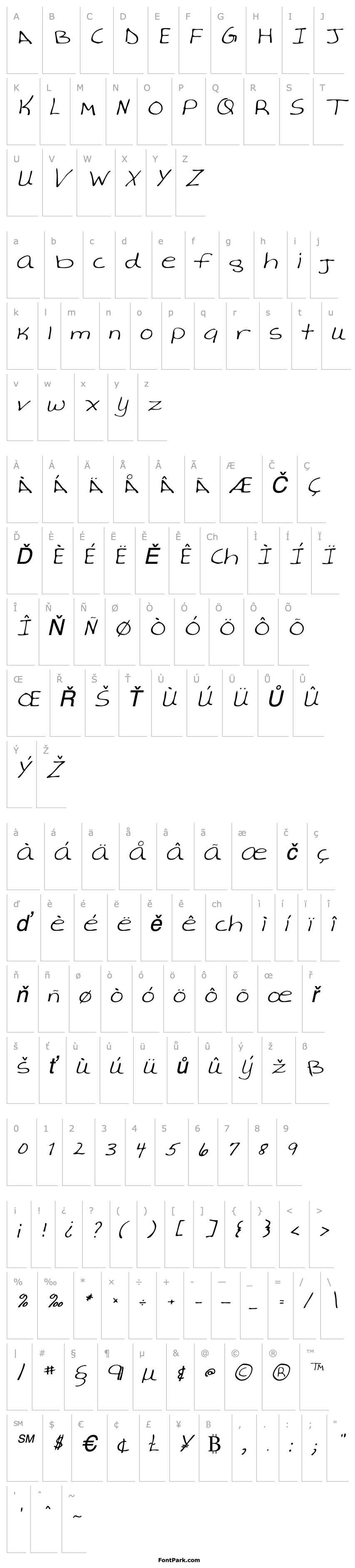 Overview AverysHand Italic